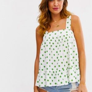 ASOS Design Square Neck Cami Seersucker Sun Top